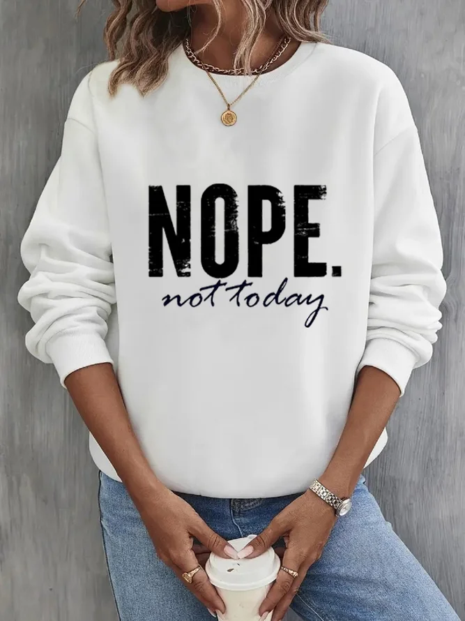 Text Letters Loose Sweatshirt