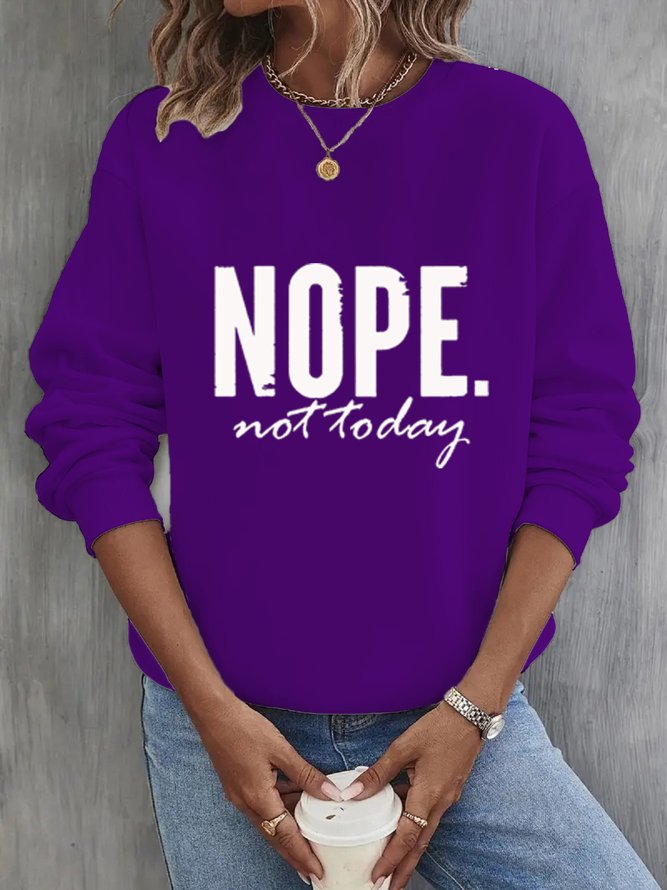 Text Letters Loose Sweatshirt