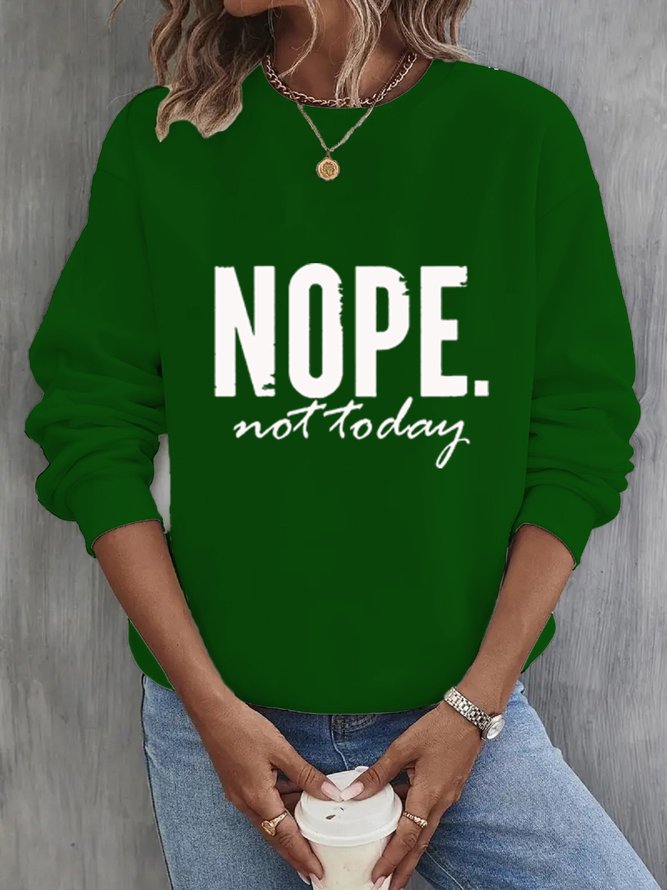 Text Letters Loose Sweatshirt