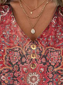 Casual Ethnic Knitted Loose T-Shirt