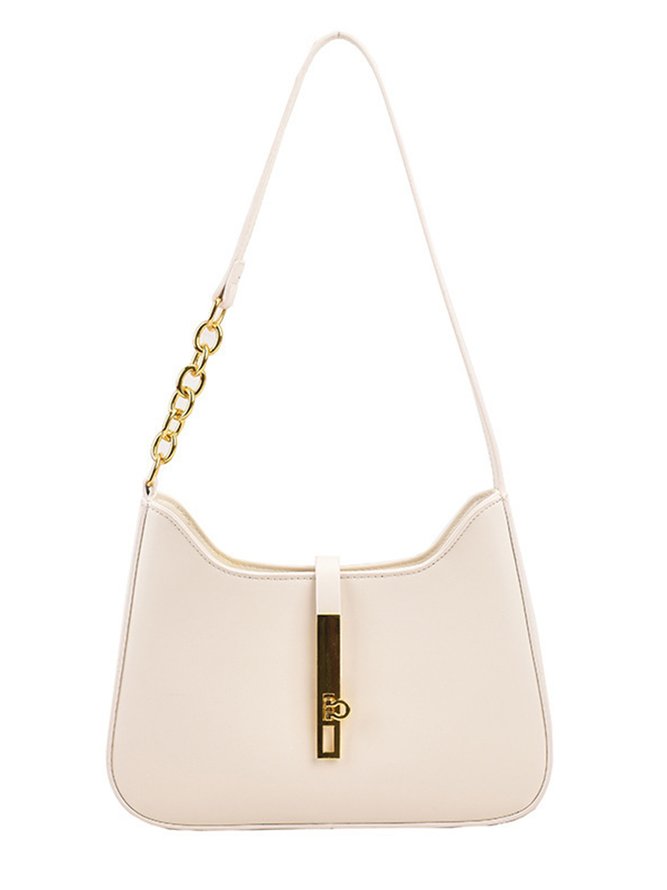 Commuting Simple Lock Buckle Underarm Bag