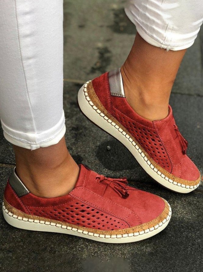 Side view of Justfashionnow Sneakers Round Toe Green Sneakers