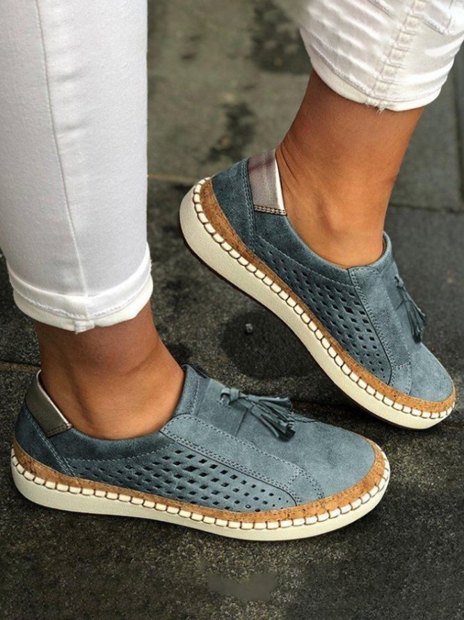 Side view of Justfashionnow Sneakers Round Toe Green Sneakers