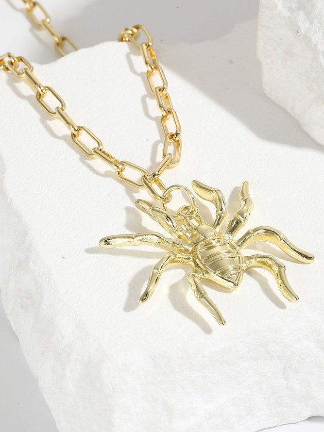 Halloween Skull Pumpkin Spooky Spider Gothic Necklace