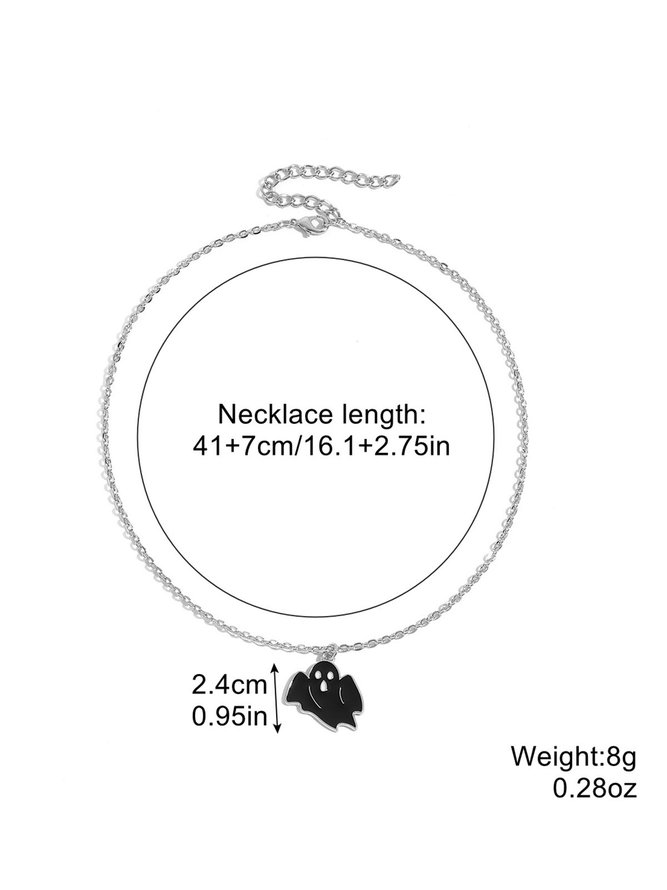 Halloween Skull Pumpkin Spooky Spider Gothic Necklace