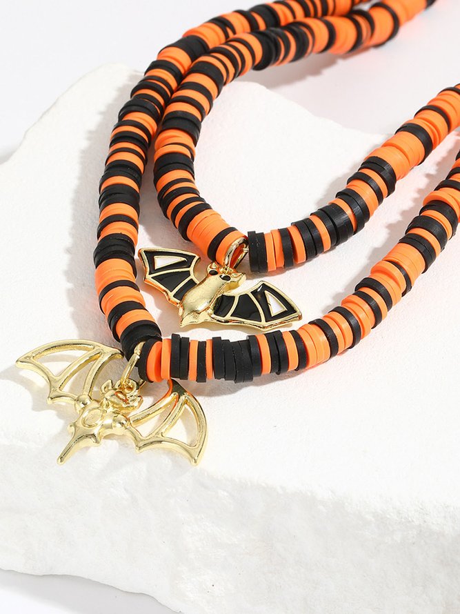 Halloween Skull Pumpkin Spooky Spider Gothic Necklace