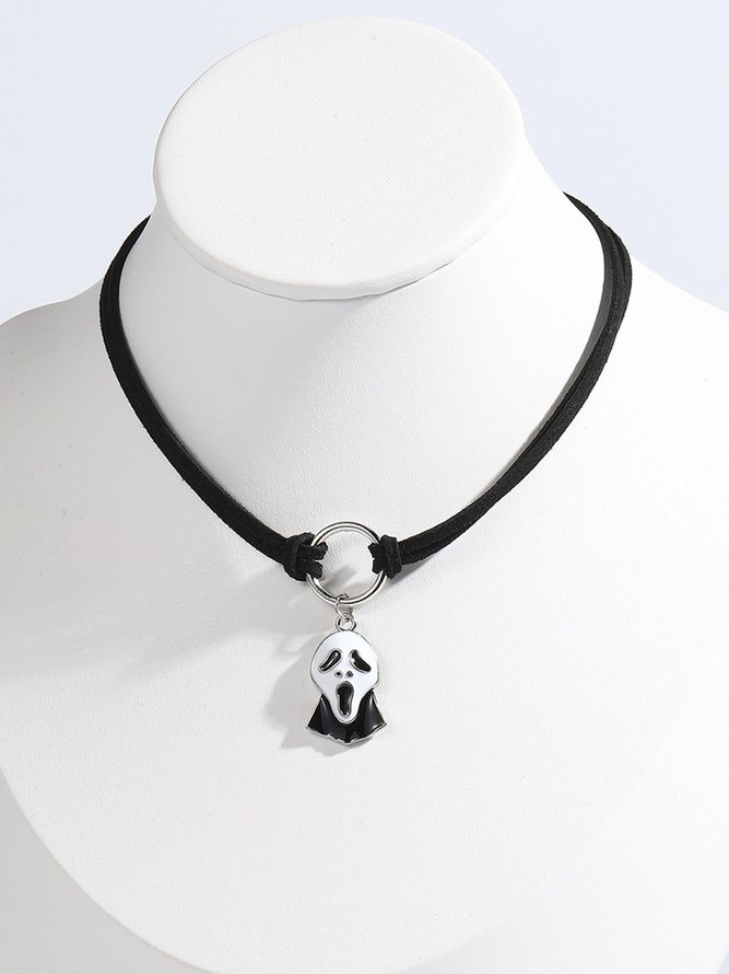 Halloween Skull Pumpkin Spooky Spider Gothic Necklace