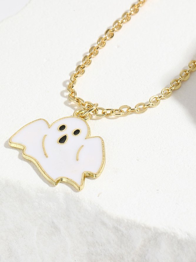 Halloween Skull Pumpkin Spooky Spider Gothic Necklace