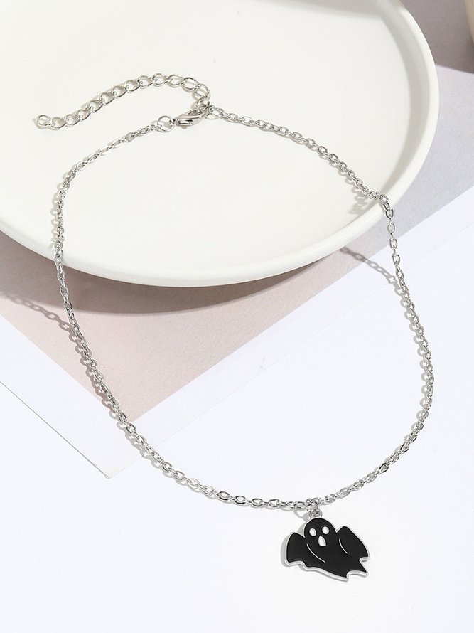 Halloween Skull Pumpkin Spooky Spider Gothic Necklace