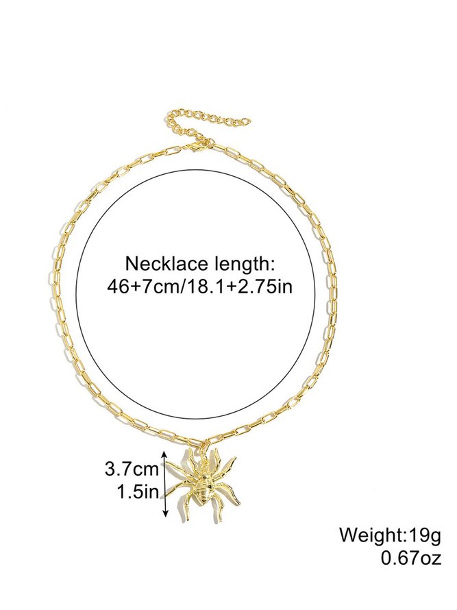Halloween Skull Pumpkin Spooky Spider Gothic Necklace