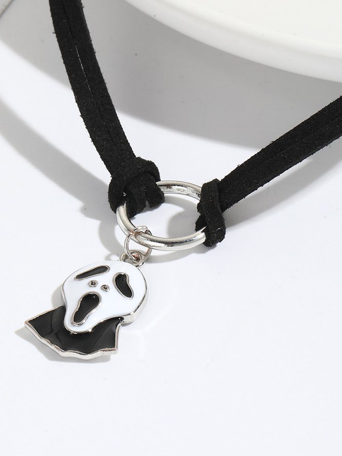Halloween Skull Pumpkin Spooky Spider Gothic Necklace