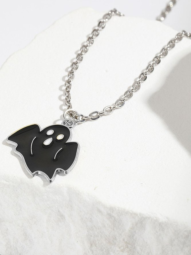 Halloween Skull Pumpkin Spooky Spider Gothic Necklace