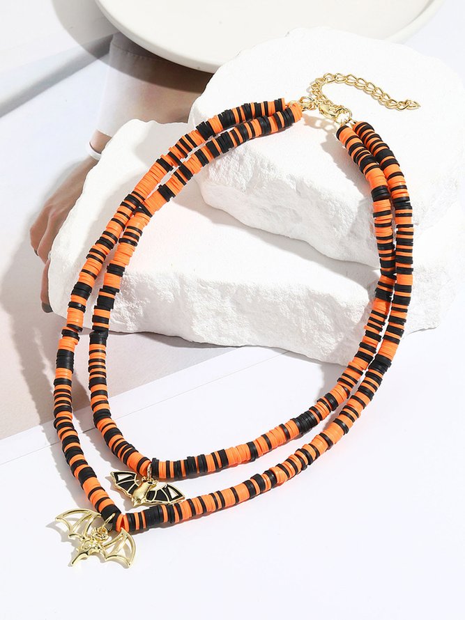 Halloween Skull Pumpkin Spooky Spider Gothic Necklace