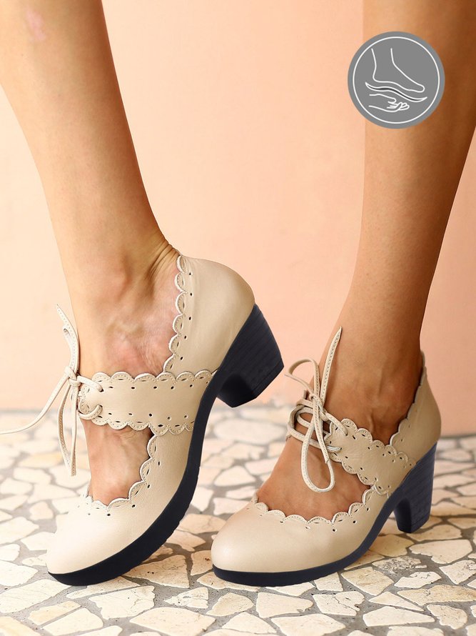 Vintage aApricot Leather Ivory Wedding Bridal Heels Shoes
