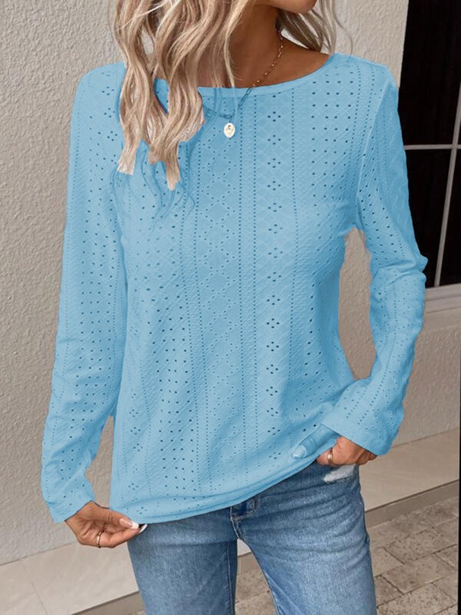 Plain Loose Casual Long Sleeve Shirt