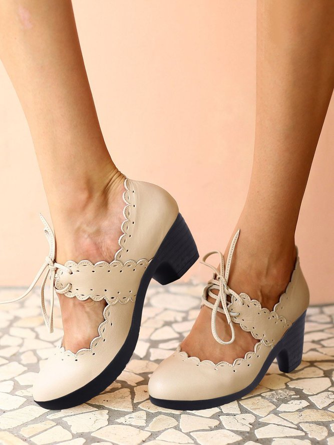 Vintage aApricot Leather Ivory Wedding Bridal Heels Shoes