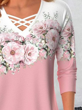 Casual Floral Loose T-Shirt