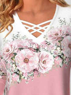 Casual Floral Loose T-Shirt