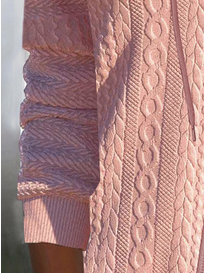 Loose Knit Hooded Jacket in Textured Fabric
