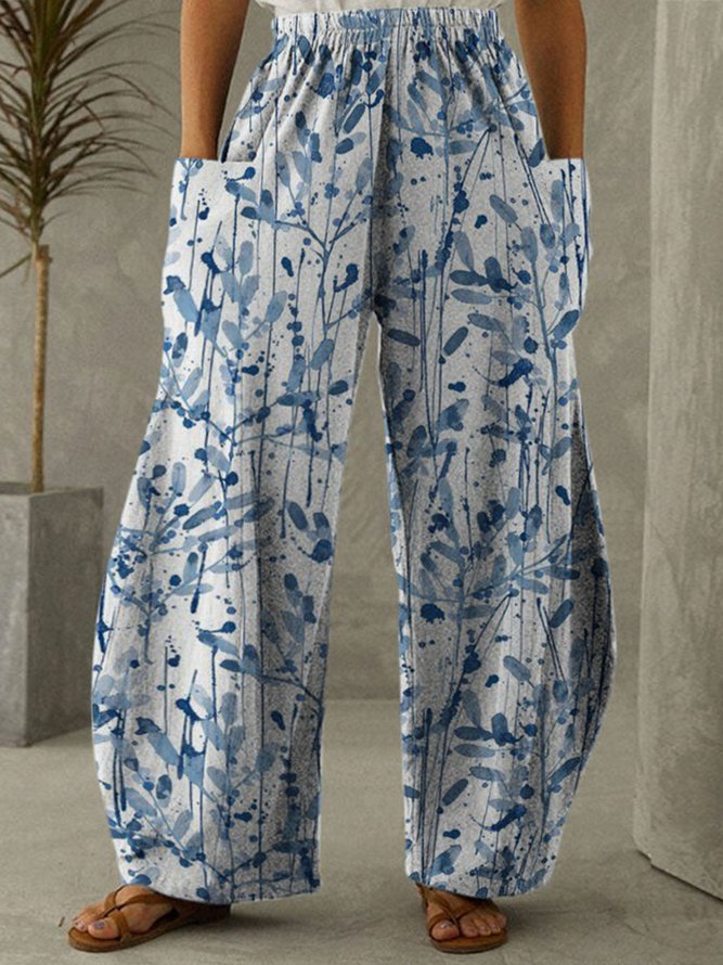 Casual Plants Loose Pants