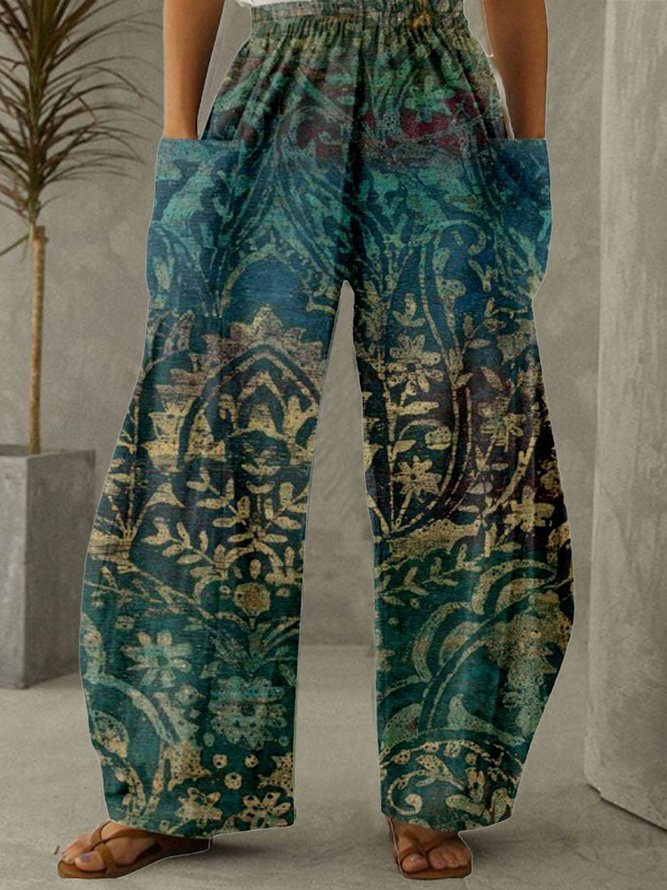 Casual Plants Loose Pants