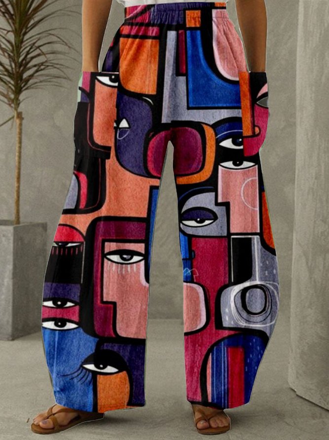 Casual Plants Loose Pants