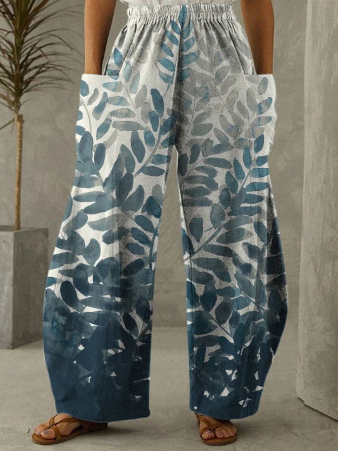 Casual Plants Loose Pants