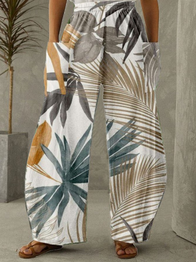 Casual Plants Loose Pants