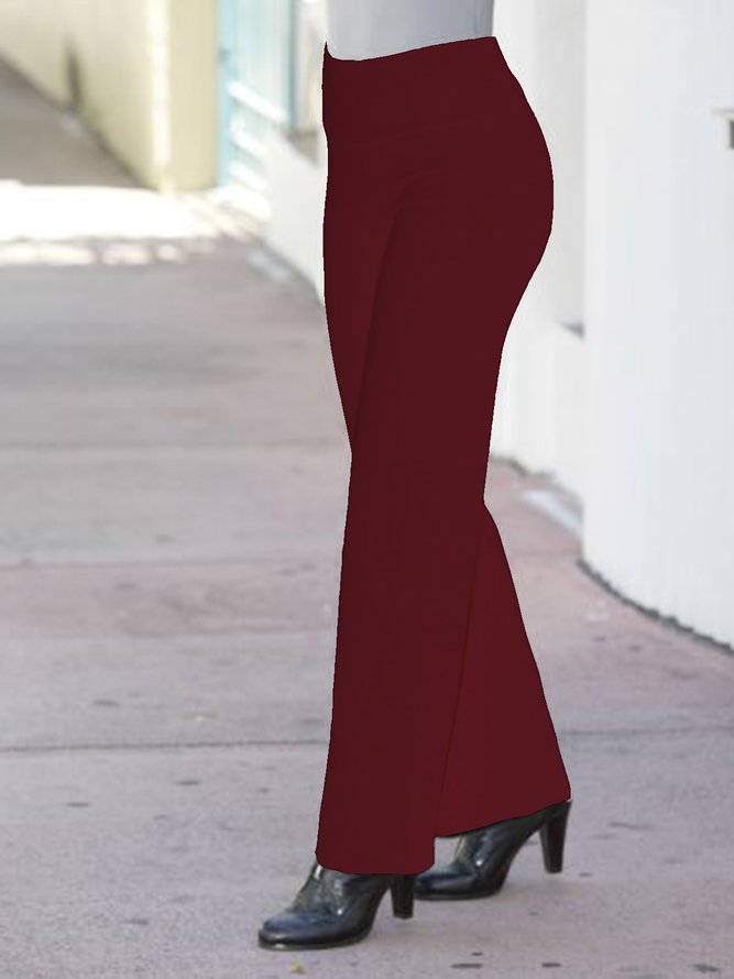 Plain Loose Casual Elastic Band Pants