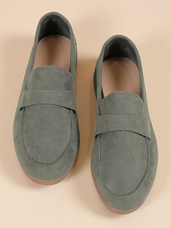 Casual Minimalist Slip On Loafers