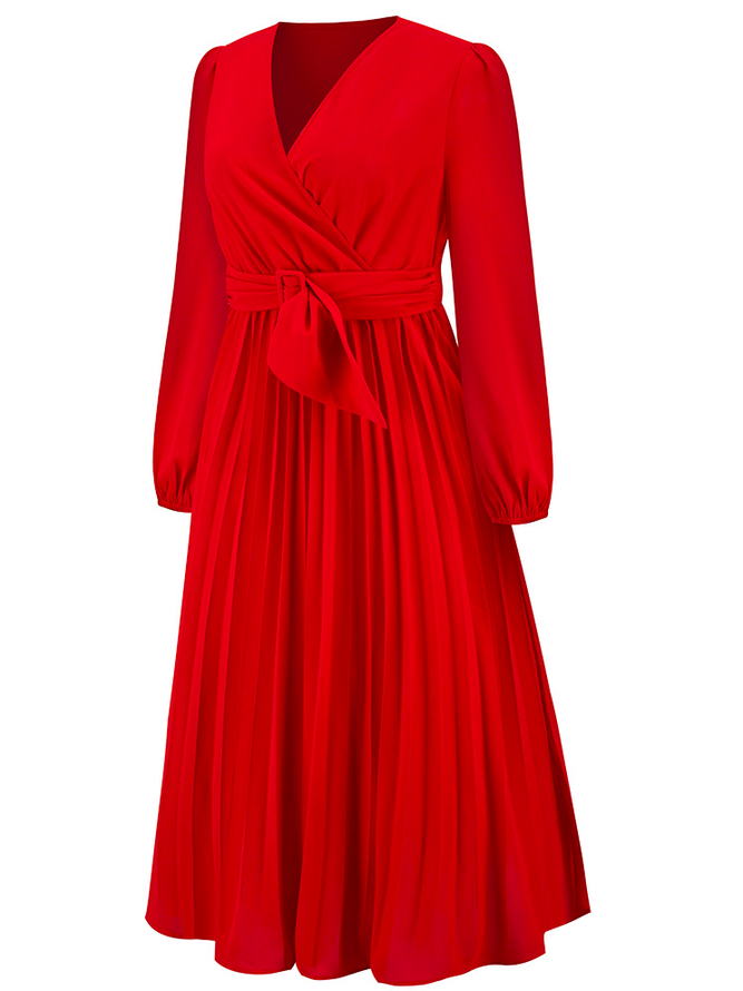 Plain Loose Elegant Dress With No
