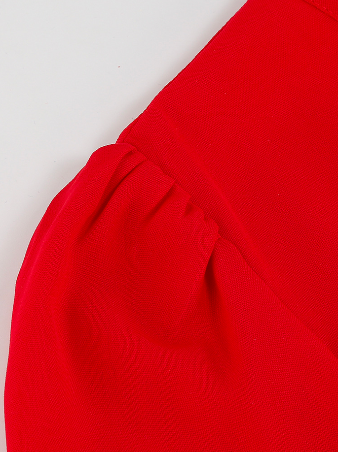 Plain Loose Elegant Dress With No
