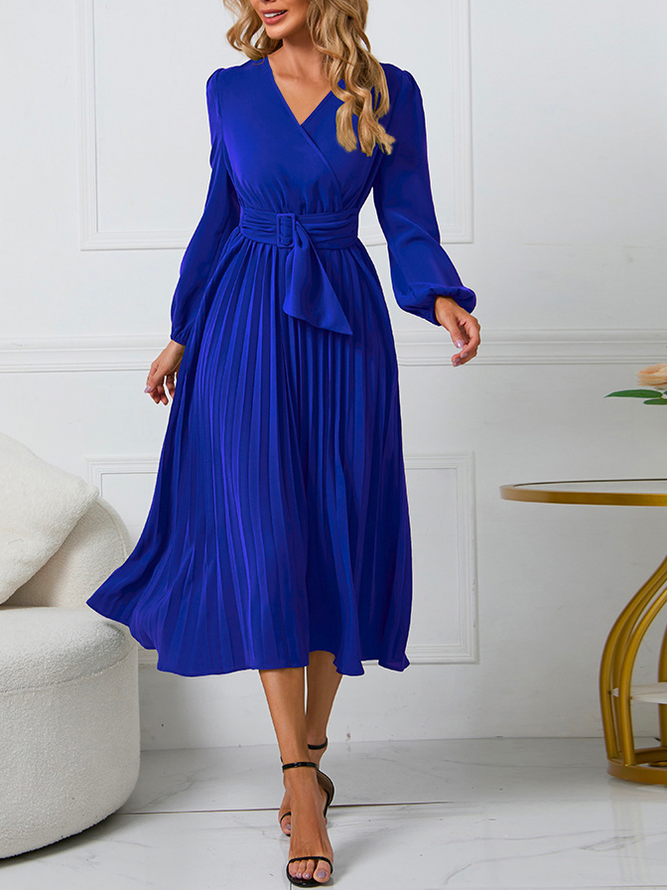 Plain Loose Elegant Dress With No