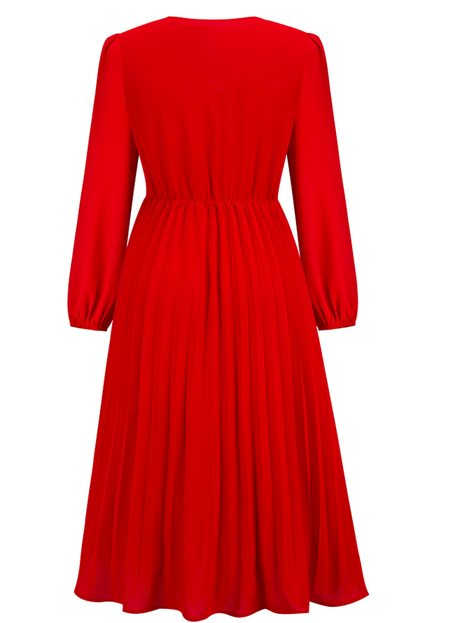 Plain Loose Elegant Dress With No
