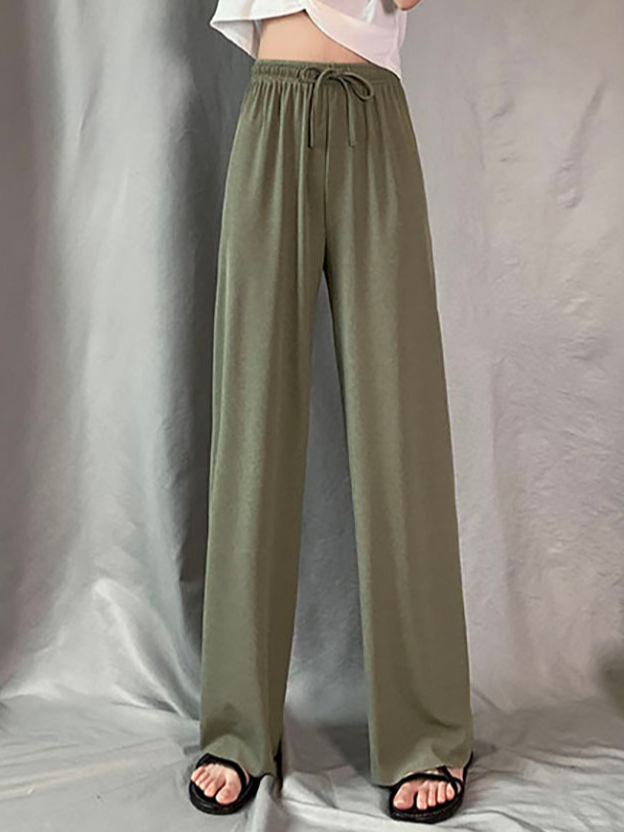 Plain Casual Loose Pants