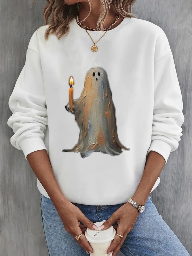 Women's Halloween Crew Neck Spooky Sweatshirt