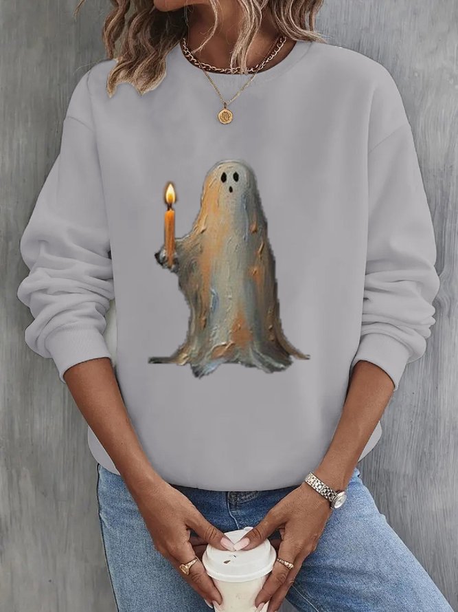 Women's Halloween Crew Neck Spooky Sweatshirt