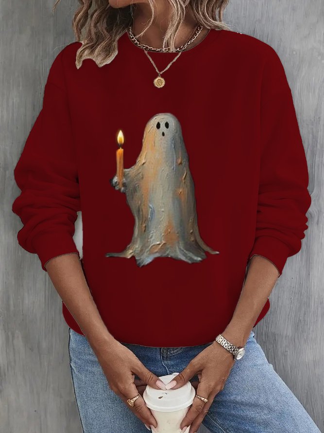 Women's Halloween Crew Neck Spooky Sweatshirt