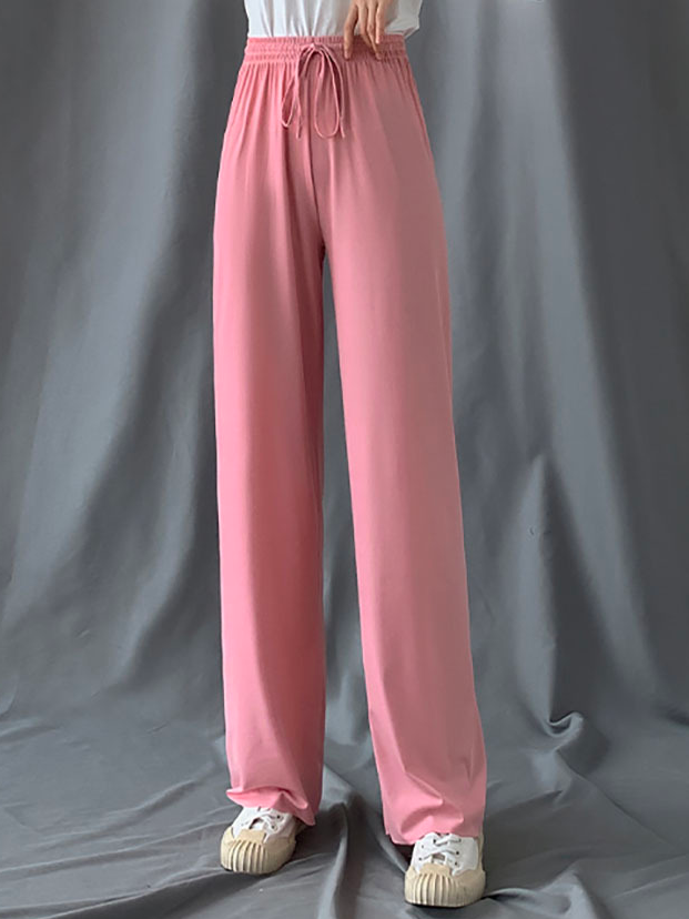 Plain Casual Loose Pants