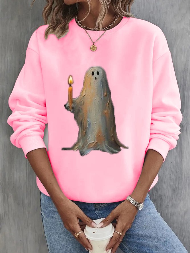Women's Halloween Crew Neck Spooky Sweatshirt