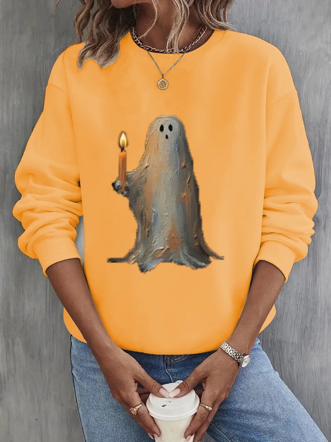 Women's Halloween Crew Neck Spooky Sweatshirt