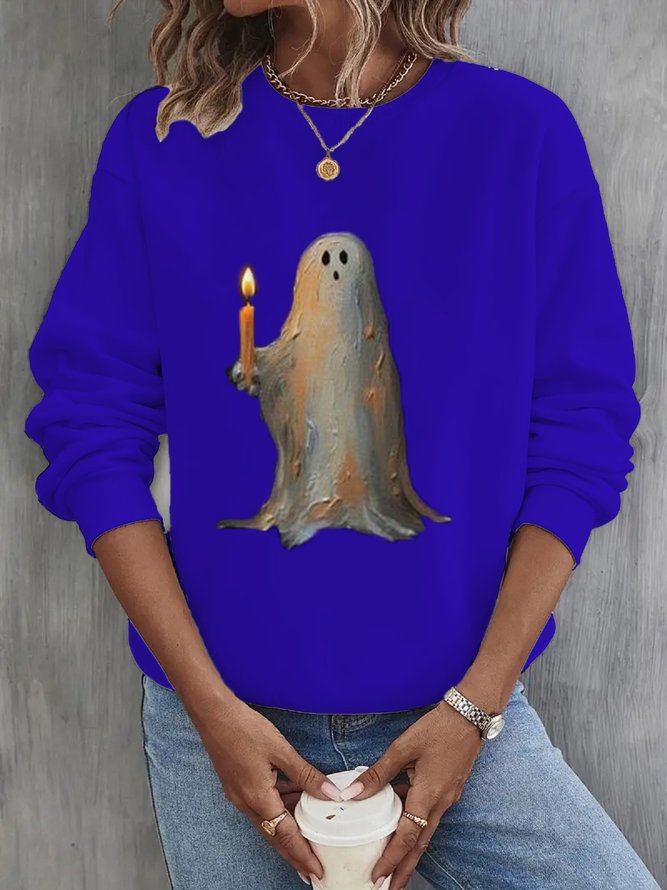 Women's Halloween Crew Neck Spooky Sweatshirt