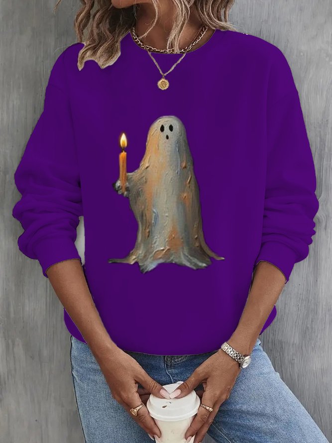 Women's Halloween Crew Neck Spooky Sweatshirt