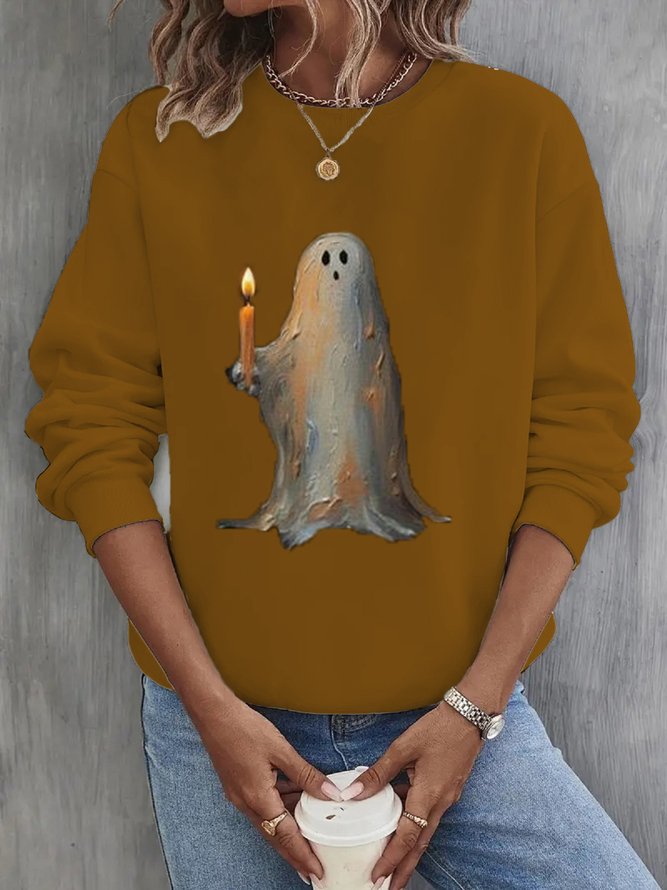 Women's Halloween Crew Neck Spooky Sweatshirt