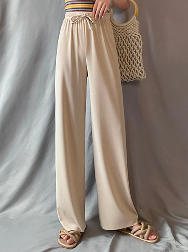 Plain Casual Loose Pants