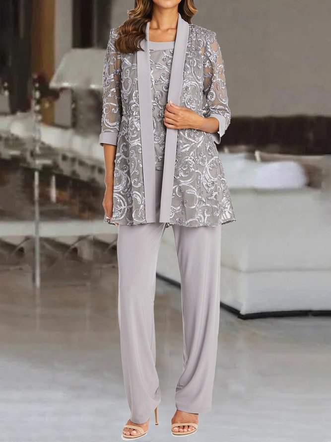 Loose Wrap Elegant Lace Matching Outfit