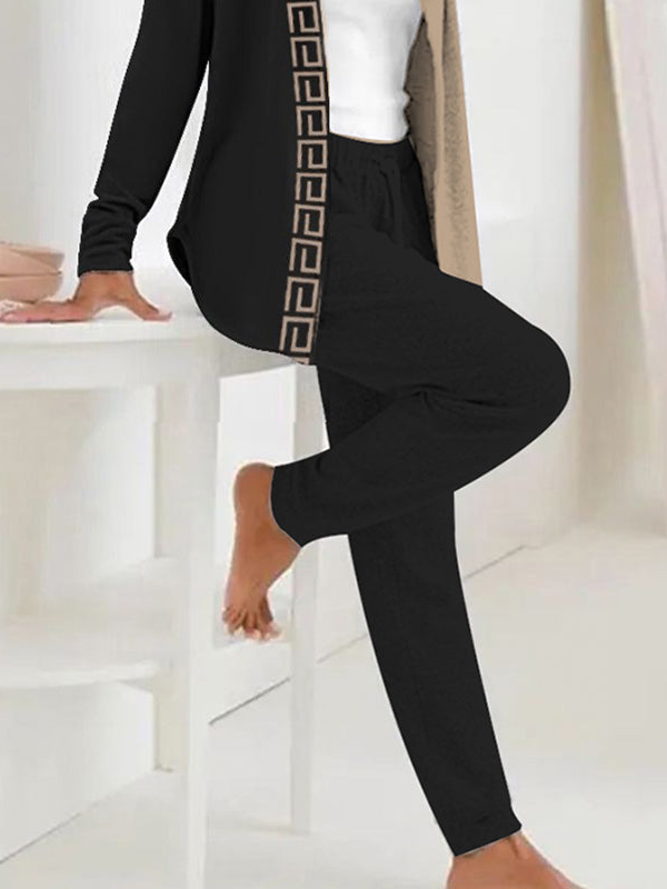 Geometric Loose Casual Two-Piece Set
