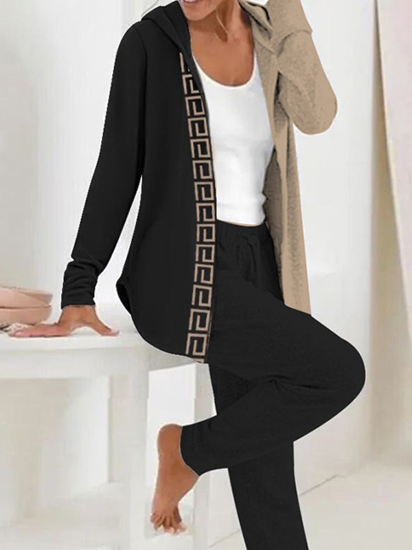 Geometric Loose Casual Two-Piece Set