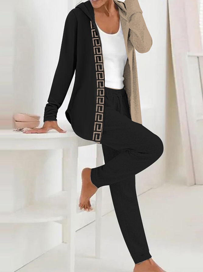 Geometric Loose Casual Two-Piece Set