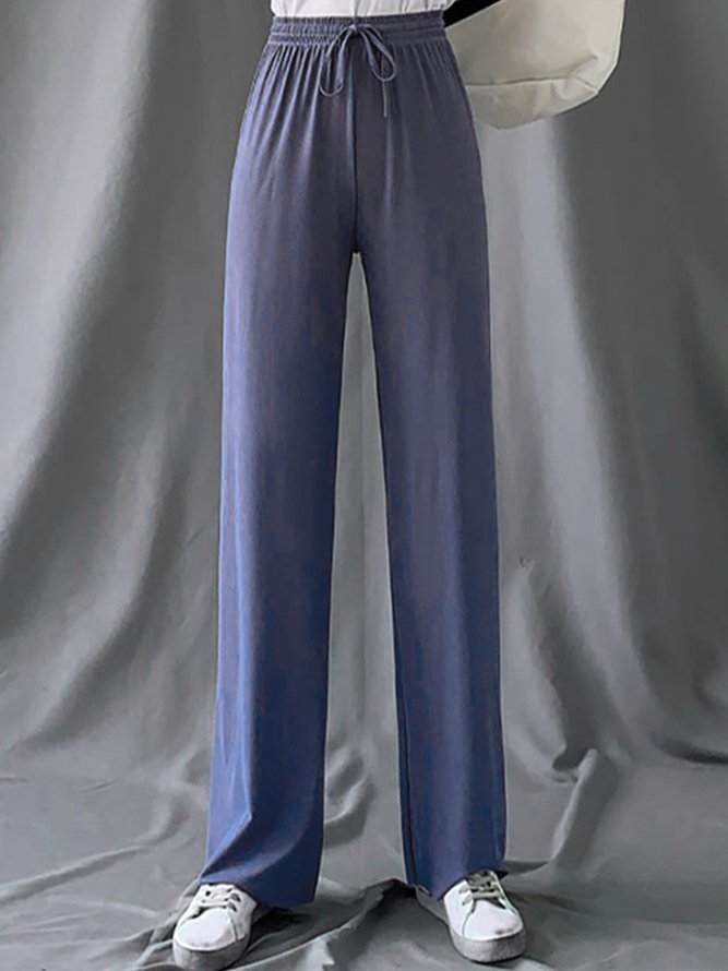 Plain Casual Loose Pants